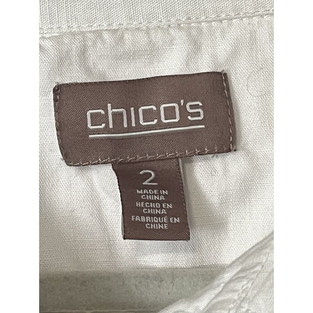 Chico's White Button-Front Jacket - Picture 4 of 9